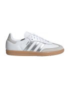 adidas Originals Кожени спортни обувки Samba OG с велур - Бял/Сребрист