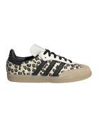 adidas Originals Кожени спортни обувки Samba OG с велур - Тъмнокафяв/Черен/Светло бежово