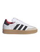 adidas Originals Кожени спортни обувки Samba с велур - Бял/Черен