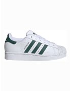 adidas Originals Кожени спортни обувки Superstar II - Бял/Тъмнозелен