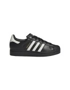 adidas Originals Кожени спортни обувки Superstar II с велур - Бял/Черен