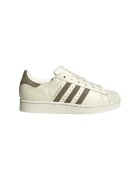 adidas Originals Кожени спортни обувки Superstar II с велур - Каки/Крем