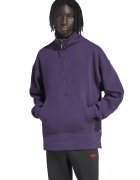 adidas Originals Памучен суитчърт с къс цип - Тъмно лилаво
