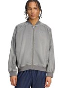 adidas Originals Памучен суитшърт с цип и паднали ръкави - Сив