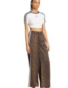 adidas Originals Разкорен панталон с висока талия Бял/Черен/Бледооранжев