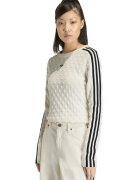 adidas Originals Релефна блуза с вълна - Слонова кост/Черен