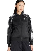 adidas Originals Сатиниран суитшърт SST с цип - Черен/Мръснобял