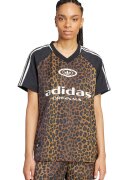 adidas Originals Шпиц тениска с принт и лого - Бял/Черен/Карамел