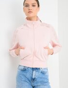 adidas Originals Слим суитшърт Firebird с дантела Пастелнорозов