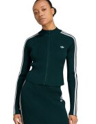 adidas Originals Слим жилетка с цип - Бял/Бледозелен