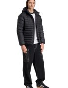 adidas Originals Слим зимно яке с олекотен дизайн Черен