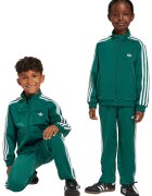 adidas Originals Спортен екип с цип и контрасти - Бял/Зелен