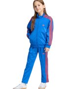 adidas Originals Спортен екип с цип и контрасти - Червен/Кралско Синьо