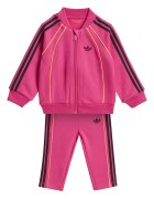 adidas Originals Спортен екип с цип и лого Черен/Оранжев/Фуксия