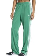adidas Originals Спортен панталон Firebird с подгъви с цип - Бял/Зелен