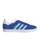 adidas Originals Спортни обувки Gazelle от велур - Бял/Кралско Синьо