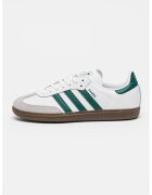 adidas Originals Спортни обувки Samba OG от еко кожа с велур - Бял/Тъмнозелен