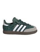 adidas Originals Спортни обувки Samba от кожа и велур - Бял/Тъмнозелен/Сив