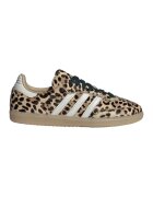 adidas Originals Спортни обувки Samba от кожа с косъм с десен - Тъмнокафяв/Бежов/Мръснобял