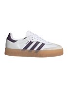 adidas Originals Спортни обувки Sambae от кожа и велур - Бял/Тъмно лилаво