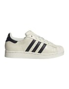 adidas Originals Спортни обувки Superstar II от кожа с винтидж ефект - Черен/Мръснобял