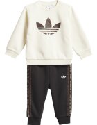 adidas Originals Стандартен спортен екип с памук Избеляло черно/Крем