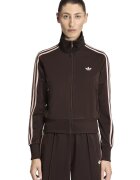 adidas Originals Суитшърт Classic с цип и лого Тъмнокафяв/Бледо розово