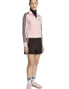 adidas Originals Суитшърт Classic с цип и лого Тъмнокафяв/Пастелнорозов