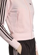 adidas Originals Суитшърт Classic с цип и лого Тъмнокафяв/Пастелнорозов
