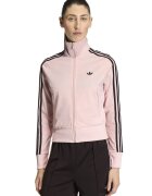 adidas Originals Суитшърт Classic с цип и лого - Тъмнокафяв/Пастелнорозов