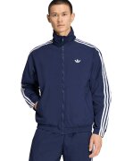 adidas Originals Суитшърт Firebird с цип и еластични краища - Бял/Тъмносин