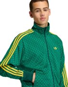 adidas Originals Суитшърт Firebird с цип и лого Зелен/Жълт
