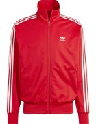 adidas Originals Суитшърт Firebird с цип и висока яка - Червен/Бял