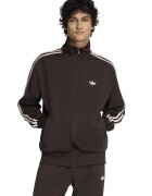 adidas Originals Суитшърт Firebird с цип и висока яка - Тъмнокафяв/Бледо розово