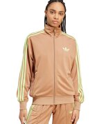adidas Originals Суитшърт Firebird Track с лого и цип - Бледожълт/Бежов