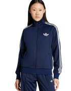 adidas Originals Суитшърт Firebird Track с лого и цип - Бял/Тъмносин