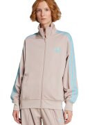 adidas Originals Суитшърт Firebird Track с лого и цип Светло кафяво/Ледено синьо