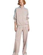 adidas Originals Суитшърт Firebird Track с лого и цип Светло кафяво/Ледено синьо