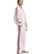 adidas Originals Суитшърт от плюш с остра яка Тъмнокафяв/Пастелнорозов