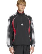 adidas Originals Суитшърт с къс цип и лого - Червен/Бял/Черен