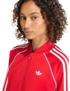 adidas Originals Суитшърт с памук с цип - Аленочервен