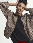adidas Originals Суитшърт с цип и еластичен подгъв Черен/Кафяв/Бежов