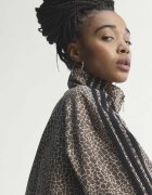 adidas Originals Суитшърт с цип и еластичен подгъв Черен/Кафяв/Бежов