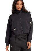 adidas Originals Суитшърт с цип и паднали ръкави Черен