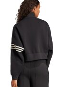 adidas Originals Суитшърт с цип и паднали ръкави Черен