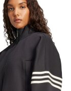 adidas Originals Суитшърт с цип и паднали ръкави Черен