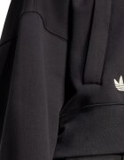 adidas Originals Суитшърт с цип и паднали ръкави Черен