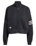 adidas Originals Суитшърт с цип и паднали ръкави Черен