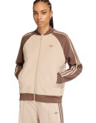 adidas Originals Суитшърт с цип и реглан ръкави - Кафяв/Бежов