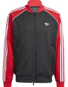 adidas Originals Суитшърт SST с цип и ниска яка Червен/Бял/Черен